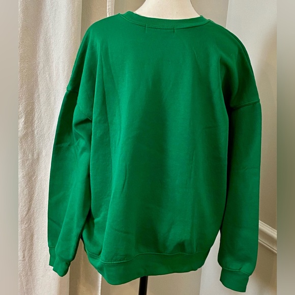 Irish XL (16-18) Green 'Try Your Luck' Shamrock Sweatshirt St. Patrick’s Day - Picture 2 of 6